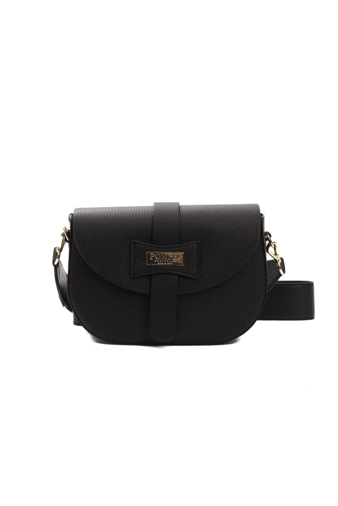 Pompei Donatella Black Leather Crossbody Bag - Fizigo